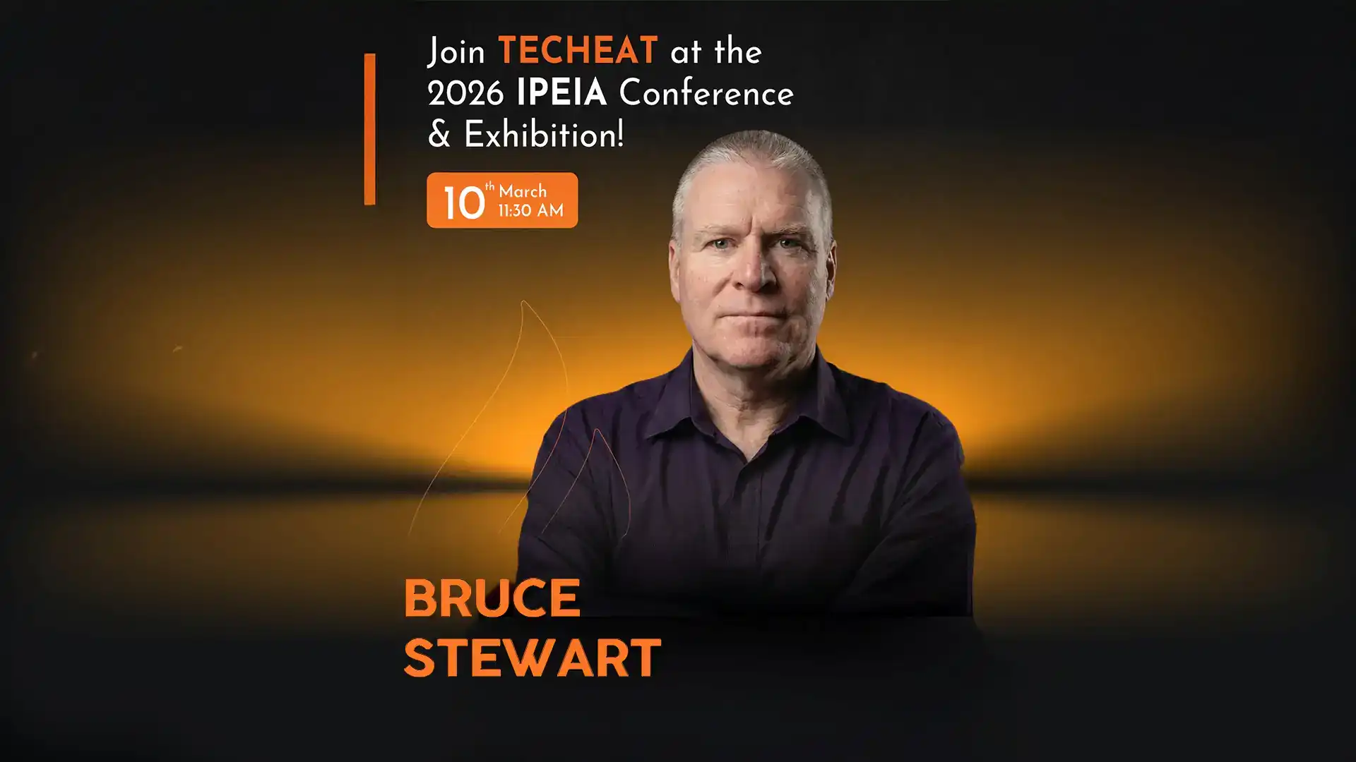 Bruce Stewart speaking at TECHEAT 2026 IPEIA Conference in Canada.